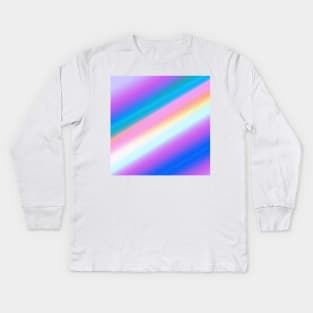 pink blue yellow purple white abstract texture art Kids Long Sleeve T-Shirt